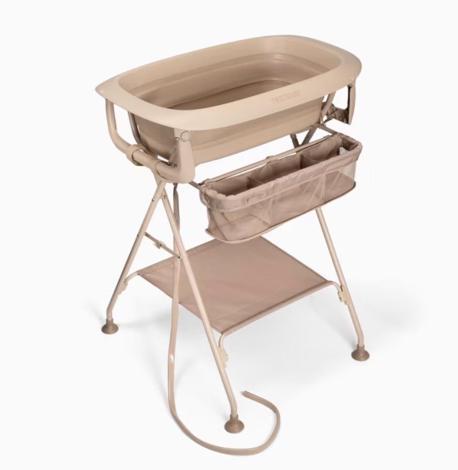 Set da bagno Twistshake con vaschetta e gioccatoli mocha beige