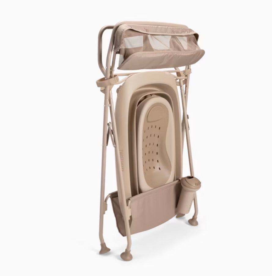 Set da bagno Twistshake con vaschetta e gioccatoli mocha beige