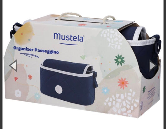 Organizer Mustela passeggino + crema cambio + salviette + detergente senza risciacquo
