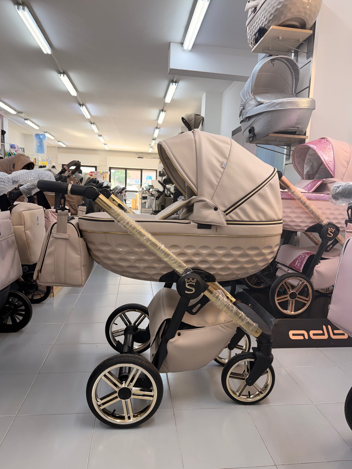 Trio Sophia beige e pelliccia