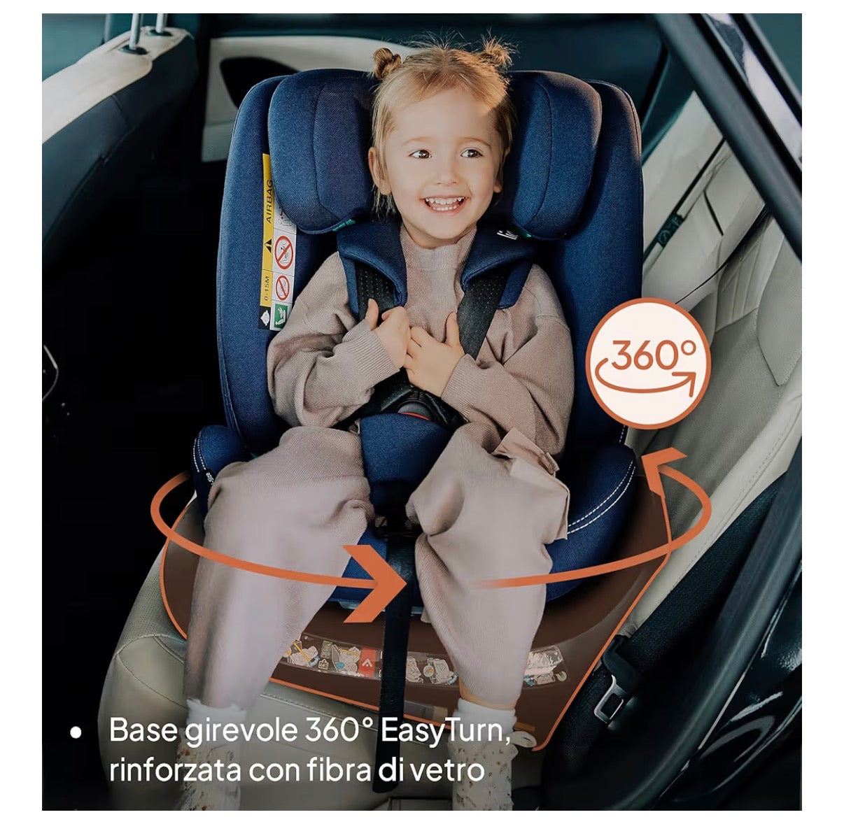 Sediolone auto Bastian i size 4in1 nero