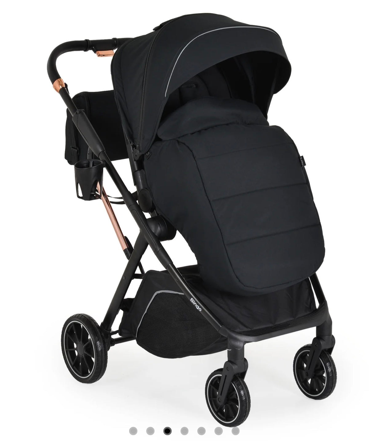 Passeggino leggero bingo 0/22kg reversibile nero Moni