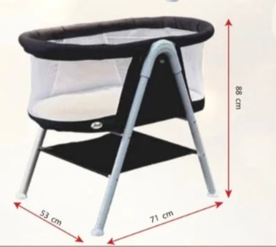 Culla ovale light  grigio + zanzariera