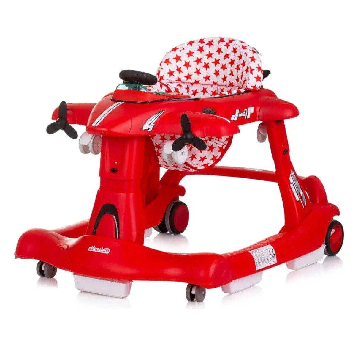 Girello airplane 3in1 rosso