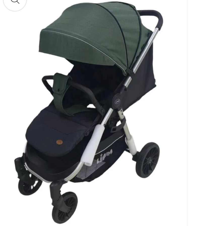 Passeggino leggero Liam Verde e argento Leonie 0/22kg
