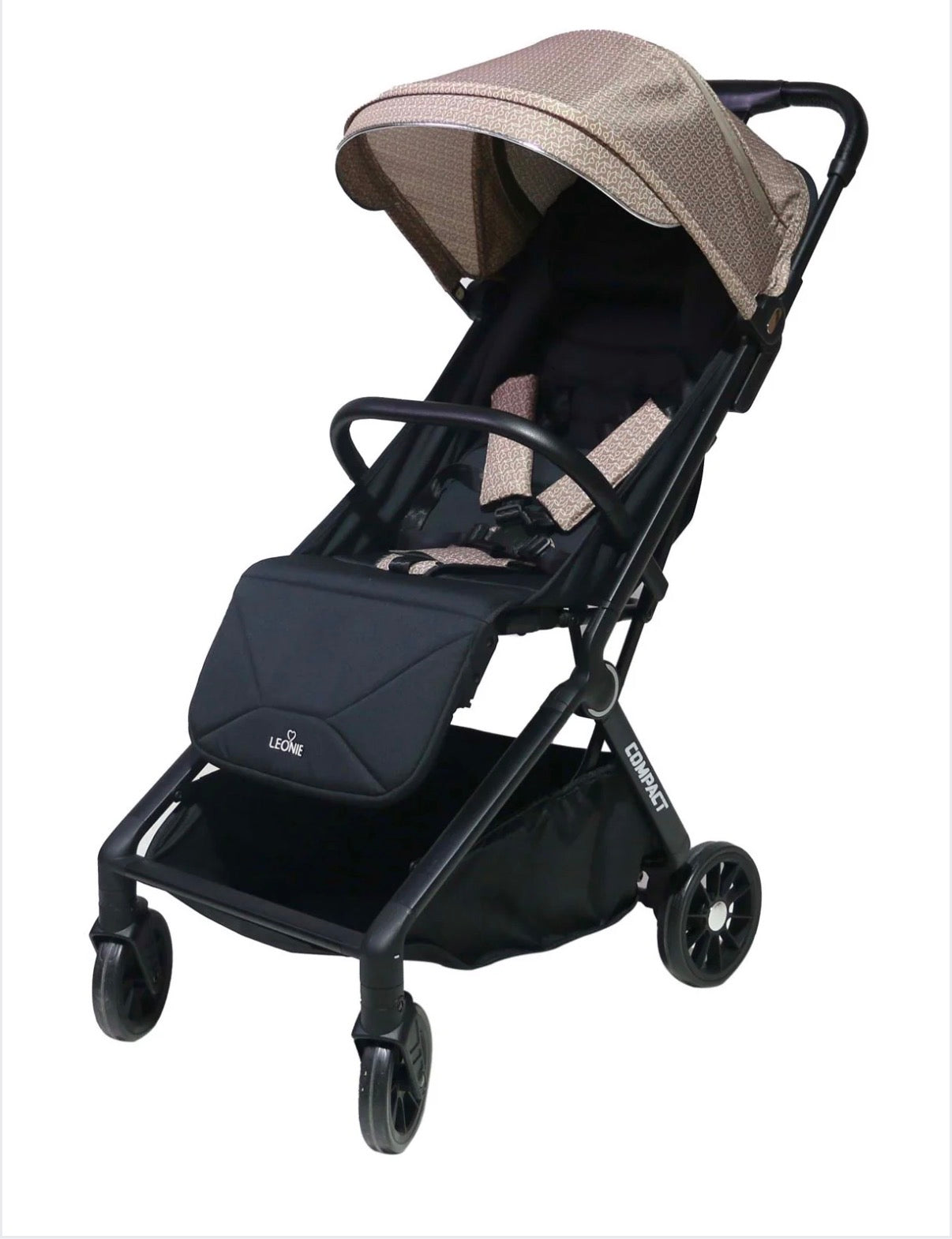 Passeggino leggero compact beige 22kg baglio a mano leonie