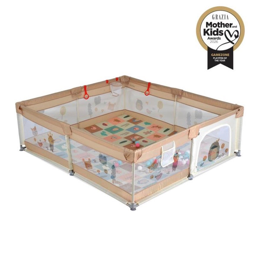 Recinto gamezone 150x200 con accessori beige moni
