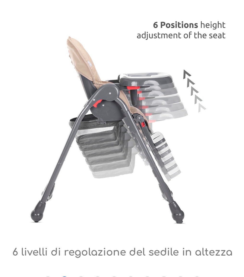 Sediolone pappa dulce + omaggio set pappa beige Lorelli