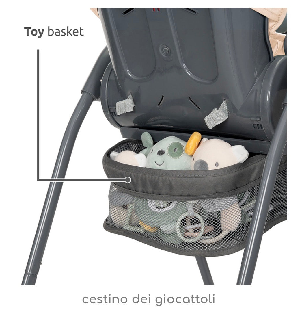 Sediolone pappa dulce + omaggio set pappa beige Lorelli