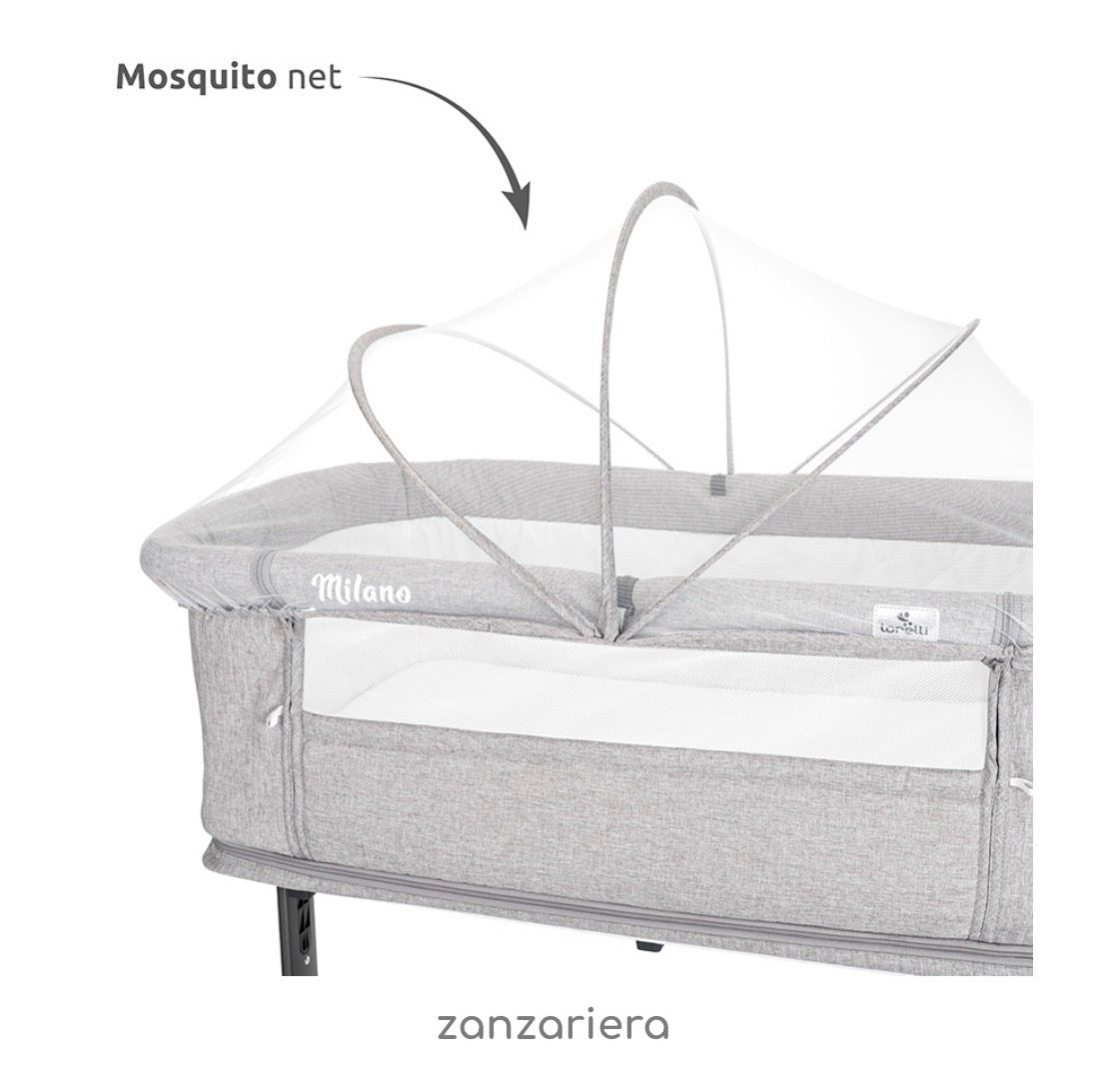 Culla Milano 2in1 rosa Lorelli