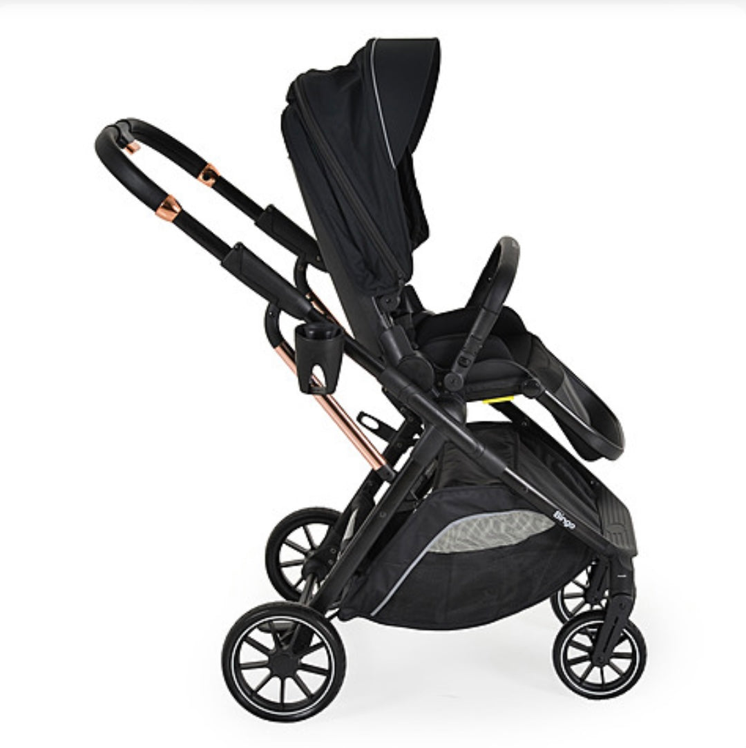 Passeggino leggero reversibile 0/22 kg nero con accessori moni