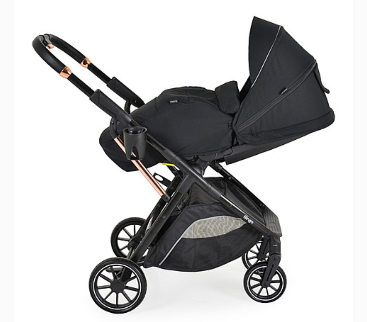 Passeggino leggero reversibile 0/22 kg nero con accessori moni