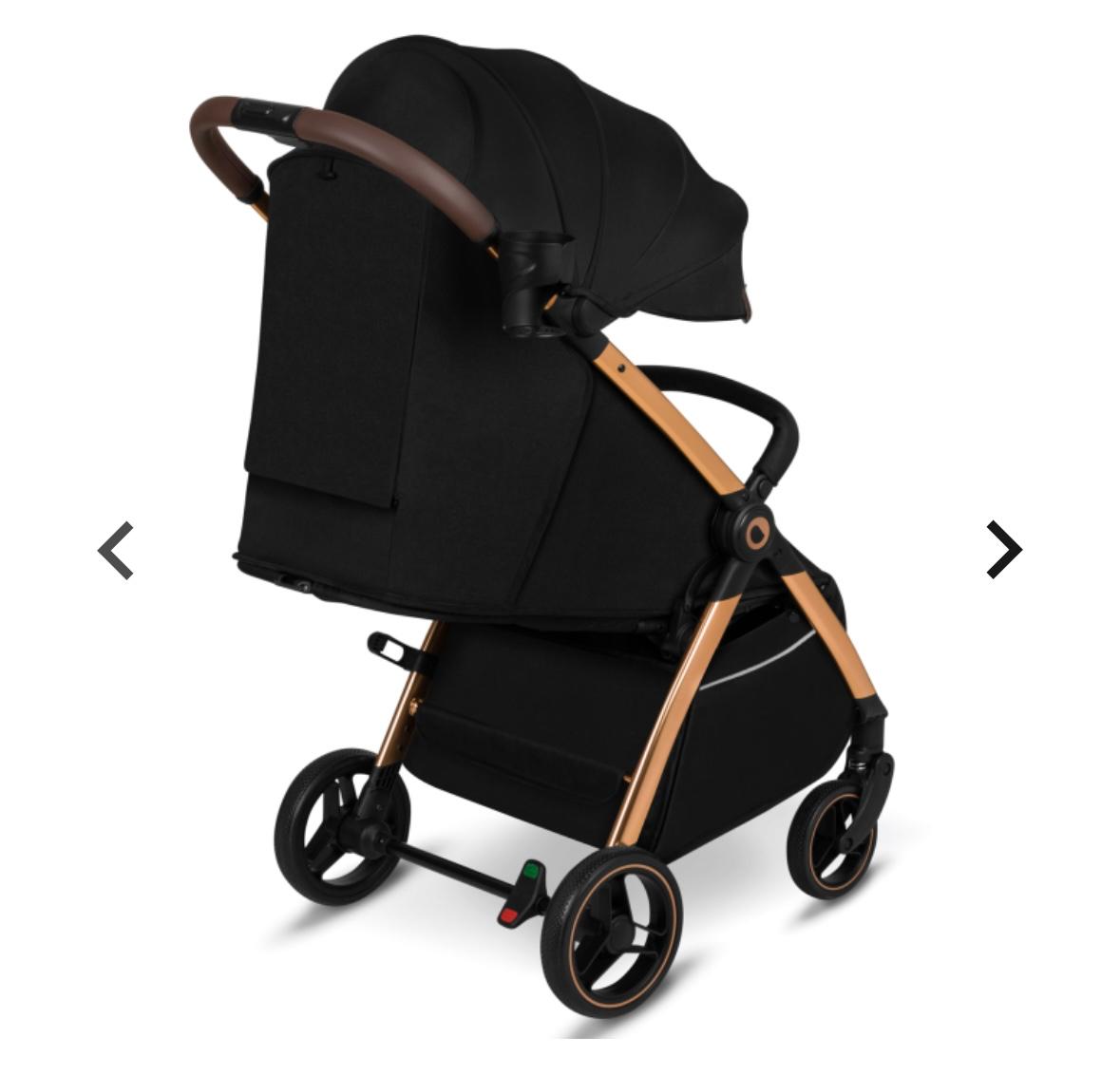 Passeggino leggero 22kg nero e oro ingrid lionelo
