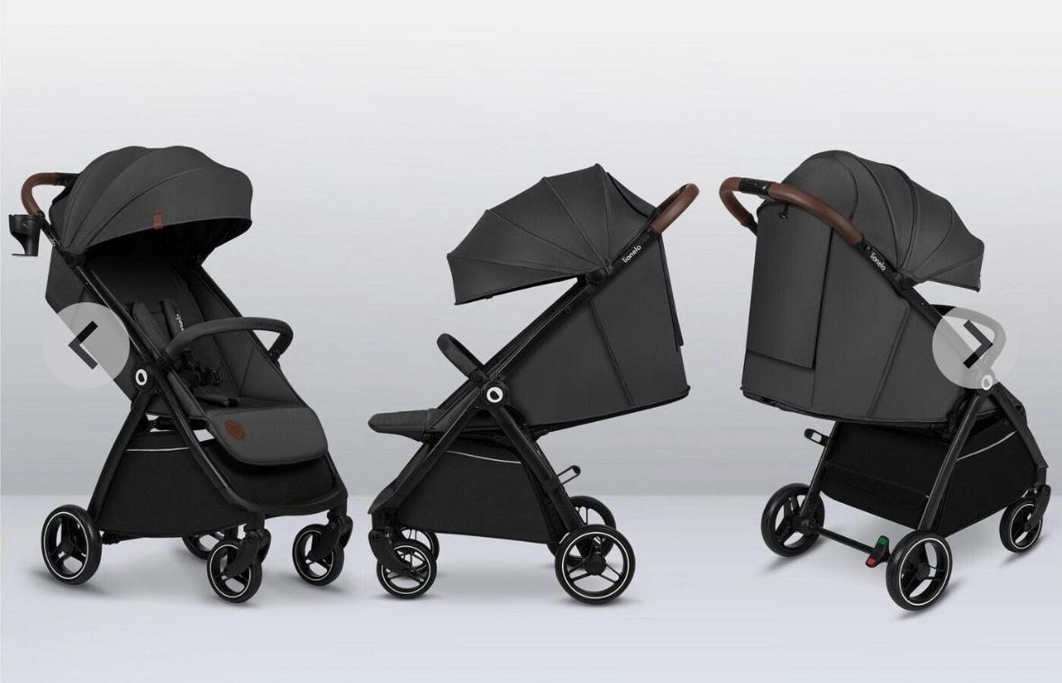 Passeggino leggero 22 kg grigio ingrid lionelo