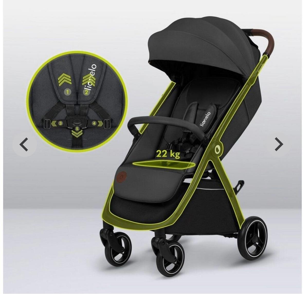 Passeggino leggero 22 kg grigio ingrid lionelo